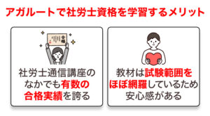 社労士通信講座おすすめのアガルートのメリット画像