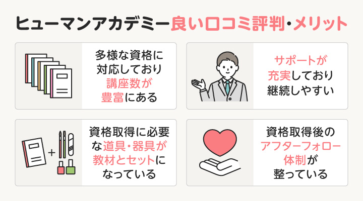 ヒューマンアカデミーの良い口コミ・メリット