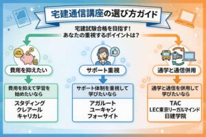 宅建通信講座の選び方ガイド