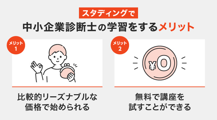 スタディングで中小企業診断士を学習をするメリット