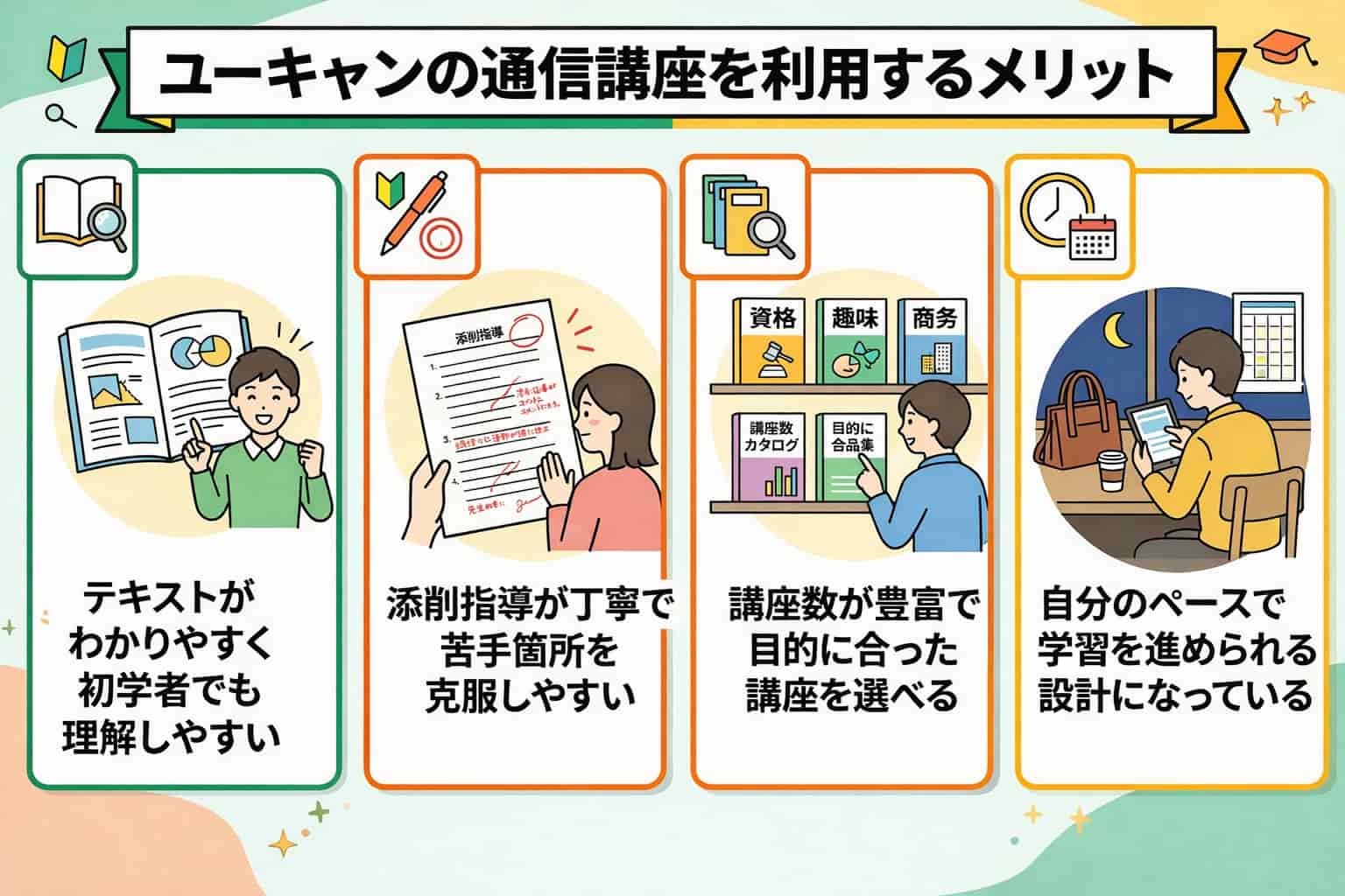 ユーキャンの通信講座を利用するメリット