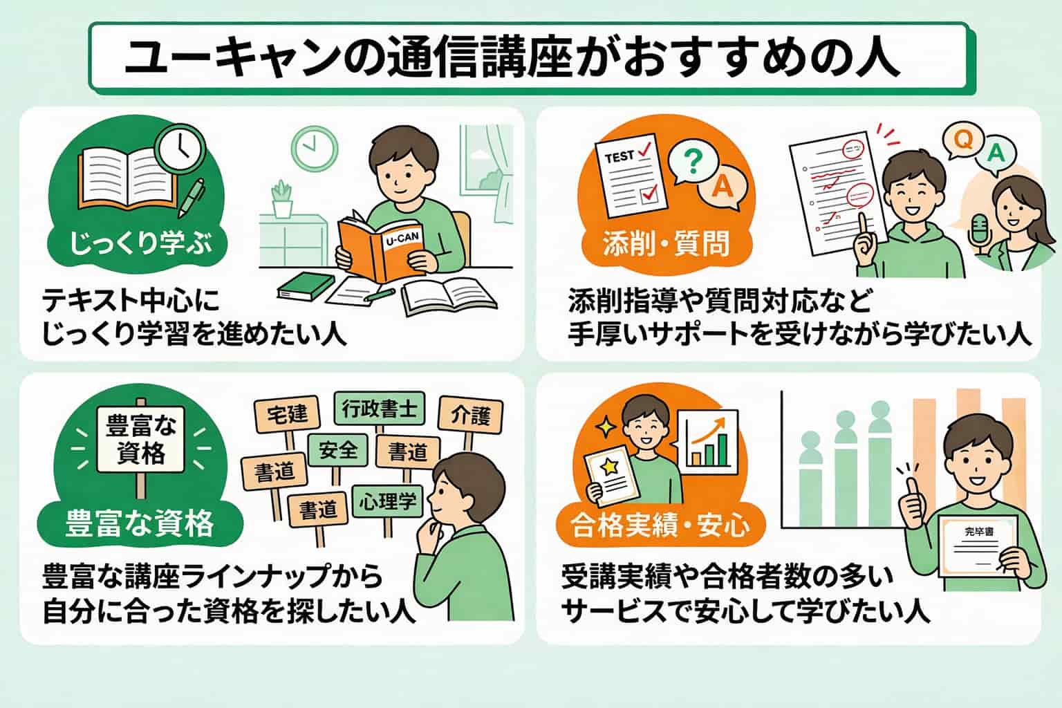 ユーキャンの通信講座がおすすめの人